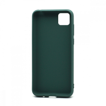 Чехол силиконовый с кожаной вставкой Leather Cover для Huawei Honor 9S/Y5p зеленый