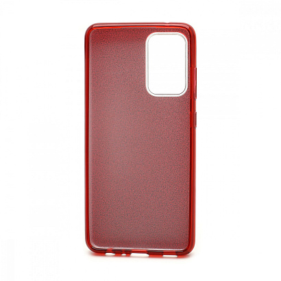 Чехол Fashion с блестками силикон-пластик для Samsung Galaxy A52 красный