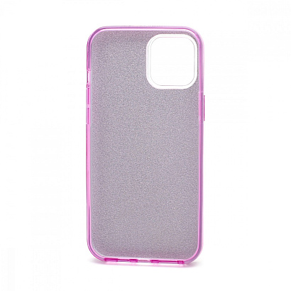 Чехол Fashion с блестками силикон-пластик для Apple iPhone 12 Pro Max/6.7 фиолетовый