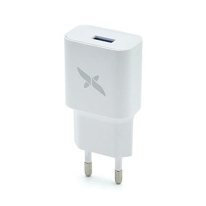 СЗУ с выходом USB AXTEL (2A + кабель lightning) белое