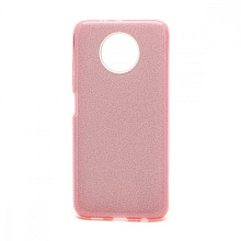 Чехол Fashion с блестками силикон-пластик для Xiaomi Redmi Note 9T розовый