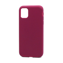 Чехол Silicone Case без лого для Apple iPhone 11/6.1 (полная защита) (052) бордовый