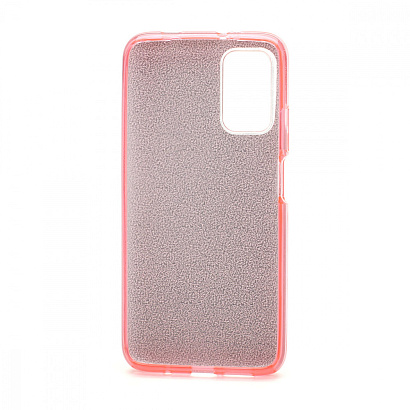 Чехол Fashion с блестками силикон-пластик для Xiaomi Redmi 9T розовый
