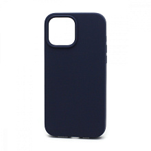 Чехол Silicone Case без лого для Apple iPhone 13 Pro Max/6.7 (полная защита) (008) темно синий