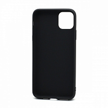 Чехол силиконовый с кожаной вставкой Leather Cover для Apple iPhone 11 Pro Max/6.5 черный