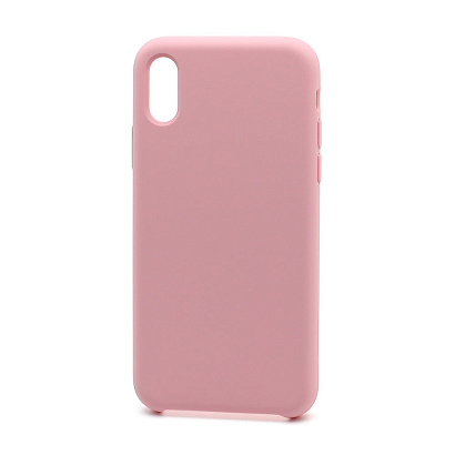 Чехол Silicone Case без лого для Apple iPhone X/XS (006) розовый