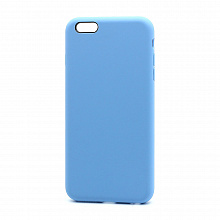 Чехол Silicone Case без лого для Apple iPhone 6/6S Plus (полная защита) (053) голубой
