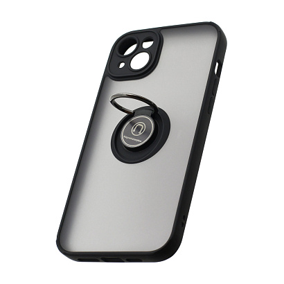 Чехол Shockproof Ring для Apple iPhone 14 Plus/6.7 (004) черный