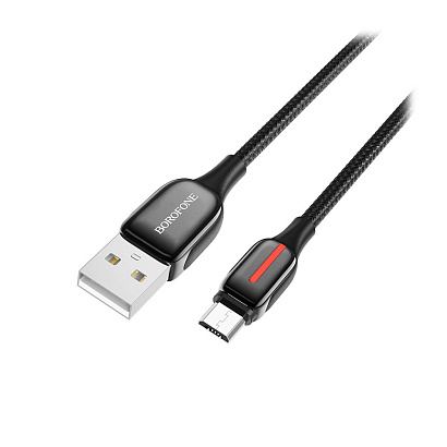 Кабель USB - Micro USB Borofone BU14 "Heroic" (2.4А, 120см) черный