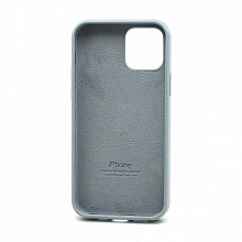 Чехол Silicone Case с лого для Apple iPhone 12/12 Pro/6.1 (полная защита) (026) серый