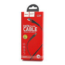 Кабель USB - Micro USB HOCO U39 "Slender" (2.4А, 120см) красно-черный