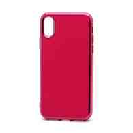 Чехол Silicone case Onyx Clear (накладка/силикон) для Apple iPhone X/XS розовый
