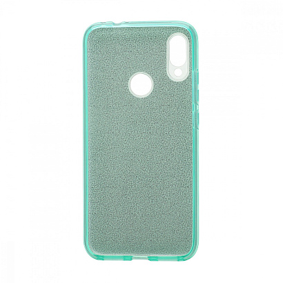 Чехол Fashion с блестками силикон-пластик для Xiaomi Redmi Note 7 зеленый