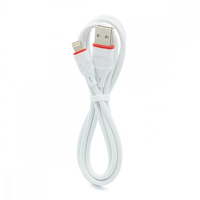 Кабель USB - Lightning Borofone BX17 "Enjoy" (2.4, 100см) белый