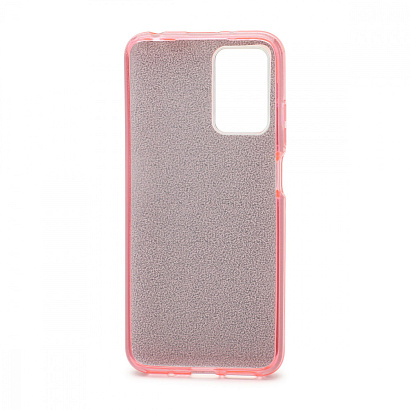 Чехол Fashion с блестками силикон-пластик для Xiaomi Redmi 10 розовый