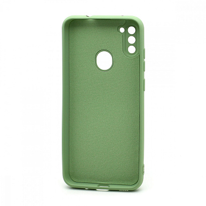 Чехол Silicone Case NEW ERA (накладка/силикон) для Samsung Galaxy A11/M11 зеленый