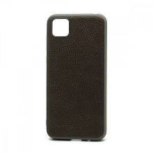 Чехол силиконовый с кожаной вставкой Leather Cover для Huawei Honor 9S/Y5p серый