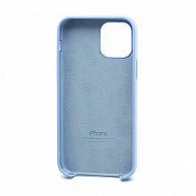 Чехол Silicone Case с лого для Apple iPhone 12/12 Pro/6.1 (005) голубой