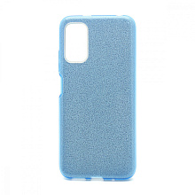 Чехол Fashion с блестками силикон-пластик для Xiaomi Redmi Note 10T голубой