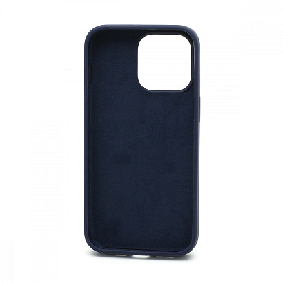 Чехол Silicone Case без лого для Apple iPhone 13 Pro/6.1 (полная защита) (008) темно синий