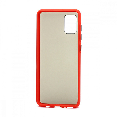 Чехол Shockproof Lite силикон-пластик для Samsung Galaxy A31 красно-черный