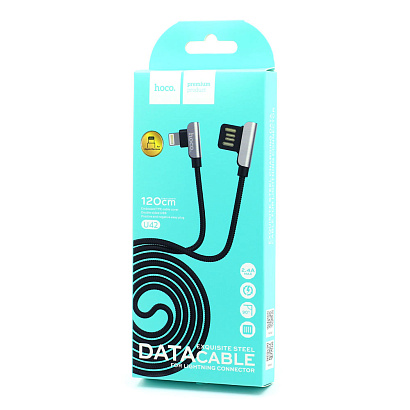 Кабель USB - Micro USB HOCO U42 "Exquisite" (2.4А, 120см) черный