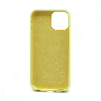 Чехол Silicone Case без лого для Apple iPhone 13 mini/5.4 (полная защита) (051) светло желтый