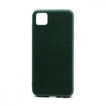 Чехол силиконовый с кожаной вставкой Leather Cover для Huawei Honor 9S/Y5p зеленый