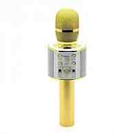 Беспроводной караоке микрофон Hoco BK3 (Bluetooth/колонка/USB) золотистый