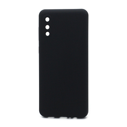 Чехол Silicone Cover Color для Samsung Galaxy A02/M02 (003) черный полная защита 