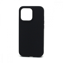 Чехол Silicone Case без лого для Apple iPhone 13 Pro/6.1 (полная защита) (018) черный