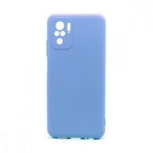 Чехол Silicone Case NEW ERA (накладка/силикон) для Xiaomi Redmi Note 10/Redmi Note 10S голубой