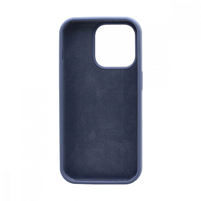 Чехол Silicone Case без лого для Apple iPhone 14 Pro/6.1 (полная защита) (046) синий