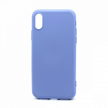 Чехол Silicone Case NEW ERA (накладка/силикон) для Apple iPhone X/XS голубой
