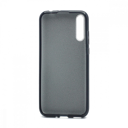 Чехол Fashion с блестками силикон-пластик для Huawei Y8p черный