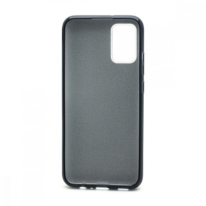 Чехол Fashion с блестками силикон-пластик для Samsung Galaxy A02S/M02S черный