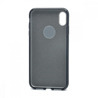 Чехол Fashion с блестками силикон-пластик для Apple iPhone XS Max черный