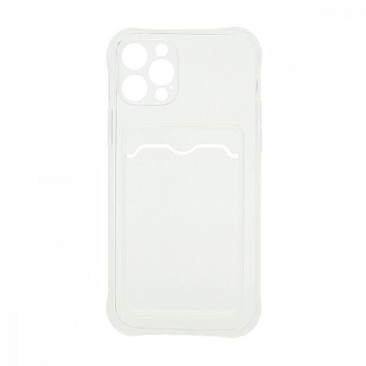Чехол с кармашком для Apple iPhone 12 Pro/6.1 прозрачный (001)