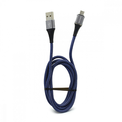 Кабель USB - Micro USB Borofone BU25 "Glory" (2.4А, 120см) голубой