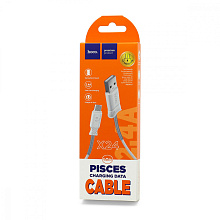 Кабель USB - Micro USB HOCO X24 "Pisces" (2.4А, 100см) белый