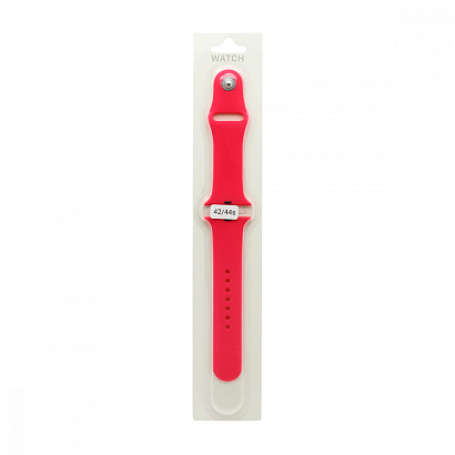 Силиконовый ремешoк для часов Apple Watch 42/44мм розовый (029) (S)
