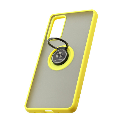 Чехол Shockproof Ring для Samsung Galaxy S20 FE (001) желто-черный