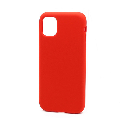 Чехол Silicone Case без лого для Apple iPhone 11/6.1 (полная защита) (014) красный