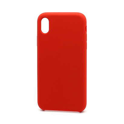Чехол Silicone Case без лого для Apple iPhone XR (014) красный