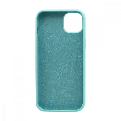 Чехол Silicone Case без лого для Apple iPhone 14 Plus/6.7 (полная защита) (044) голубой