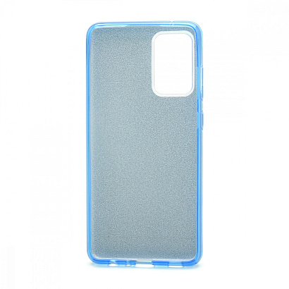 Чехол Fashion с блестками силикон-пластик для Samsung Galaxy A72 голубой