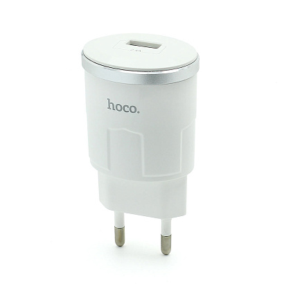 СЗУ с выходом USB Hoco C37A (2.4A/кабель micro USB) белое