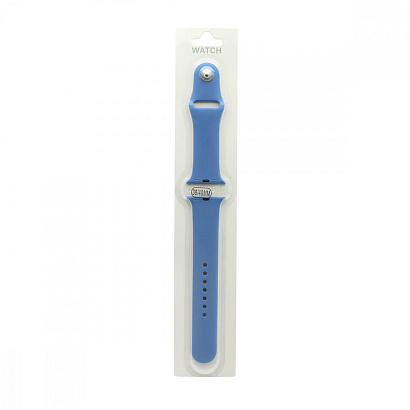 Силиконовый ремешoк для часов Apple Watch 38/40мм синий (024) (L)