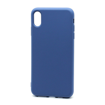 Чехол Silicone Case New Era (накладка/силикон) для Apple iPhone XS Max синий
