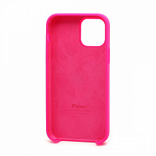 Чехол Silicone Case с лого для Apple iPhone 12/12 Pro/6.1 (047) ярко роз